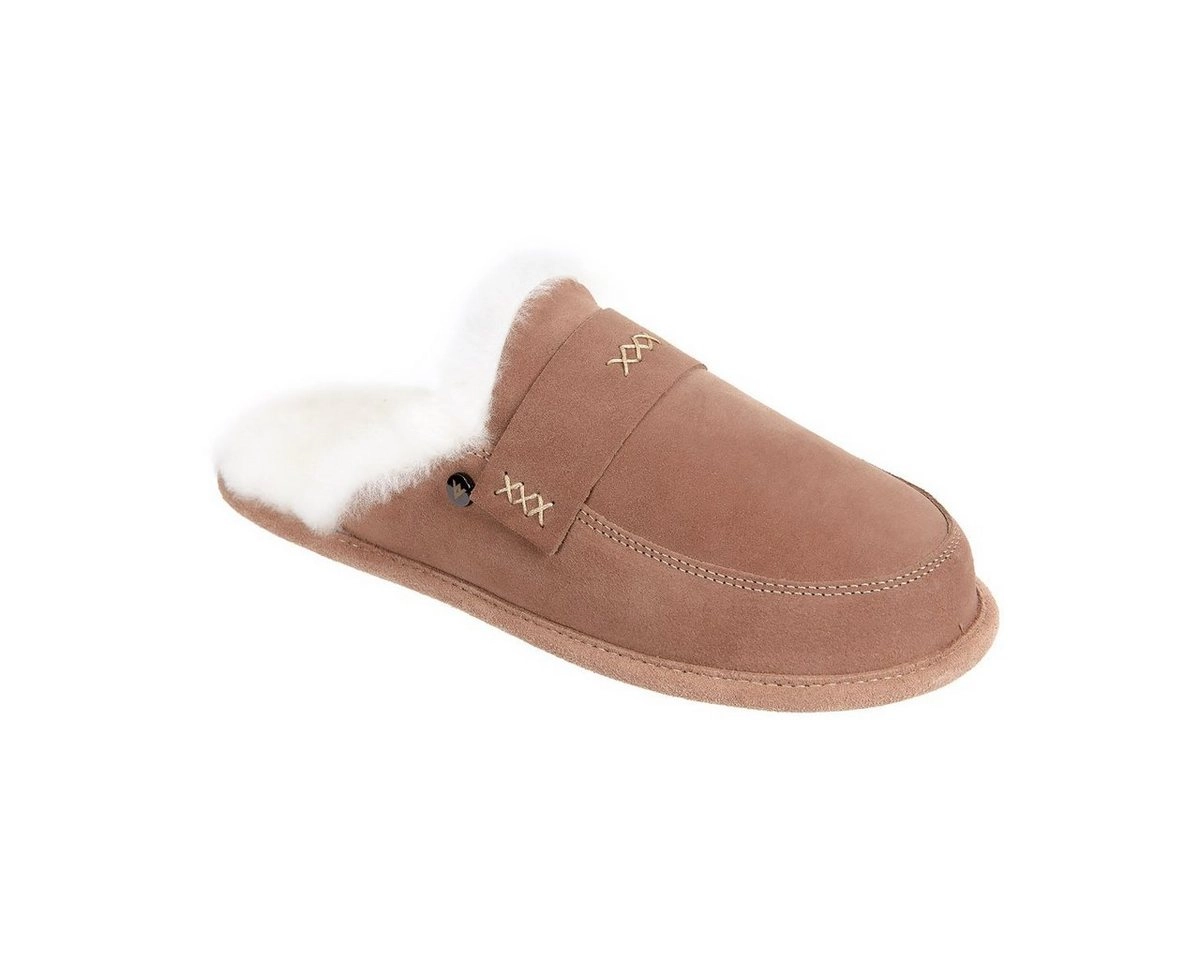 Vanuba »ABBY Damen« Hausschuh Echtleder Hüttenschuhe/Winter-Hausschuhe/Gefüttert