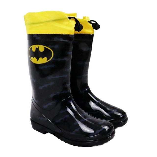 DC Comics »Batman Regenstiefel« Gummistiefel Gr. 25 bis 34, Schwarz Gelb