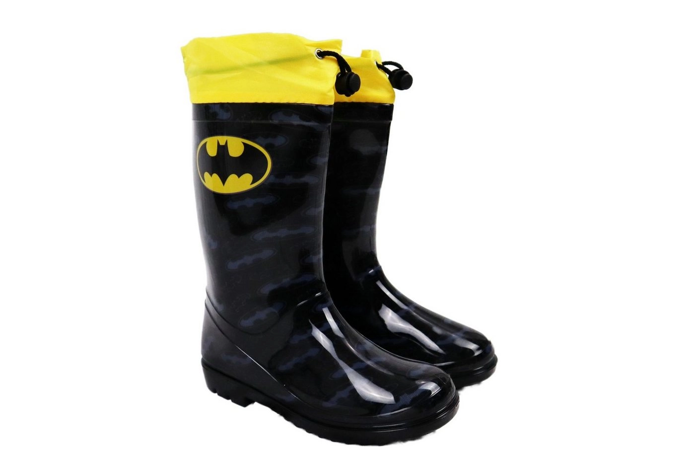 DC Comics »Batman Regenstiefel« Gummistiefel Gr. 25 bis 34, Schwarz Gelb