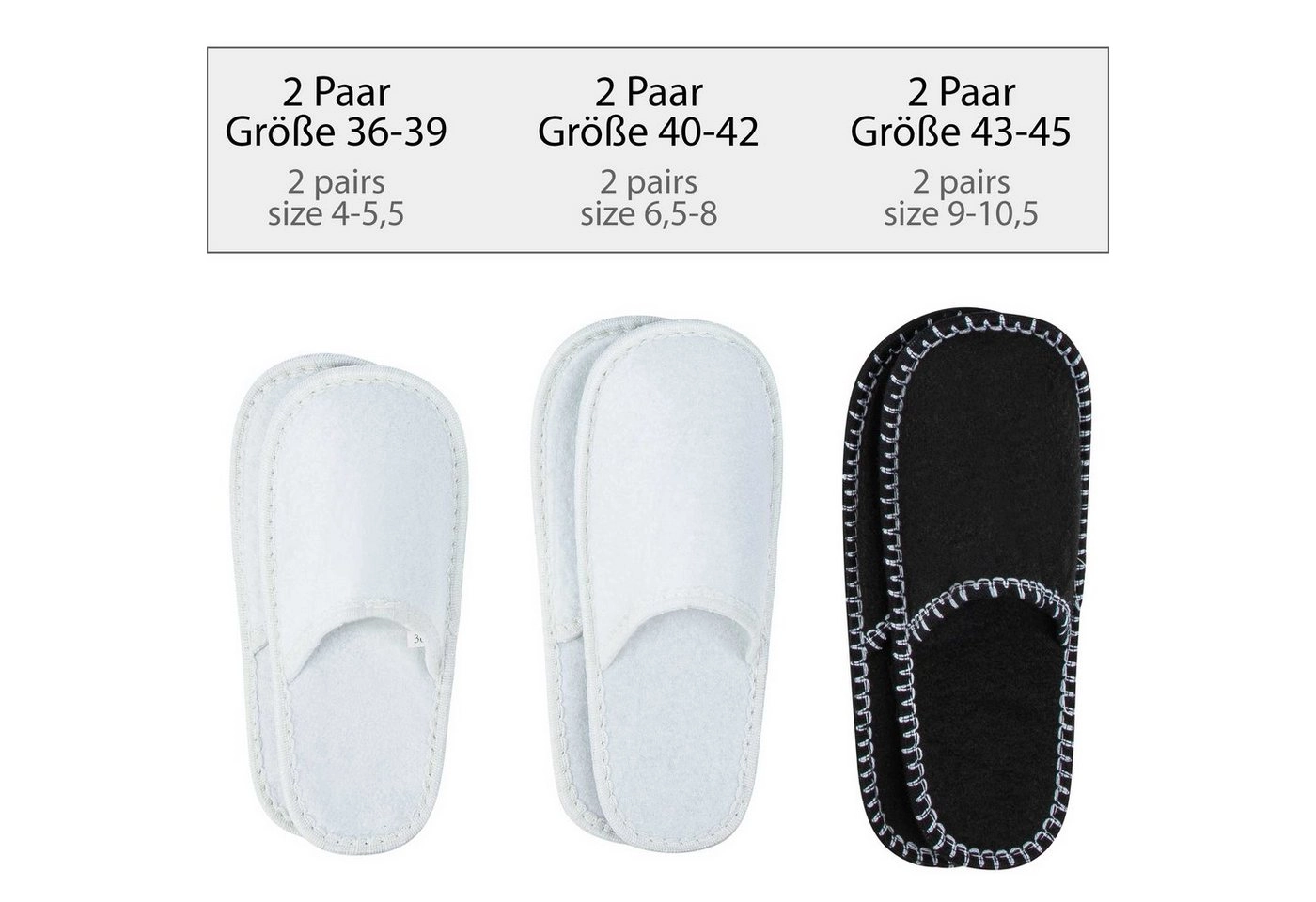 ONVAYA »Premium Gästepantoffel VIP, 6er Set, Gästehausschuhe, Pantoffeln, Hausschuhe« Pantoffel