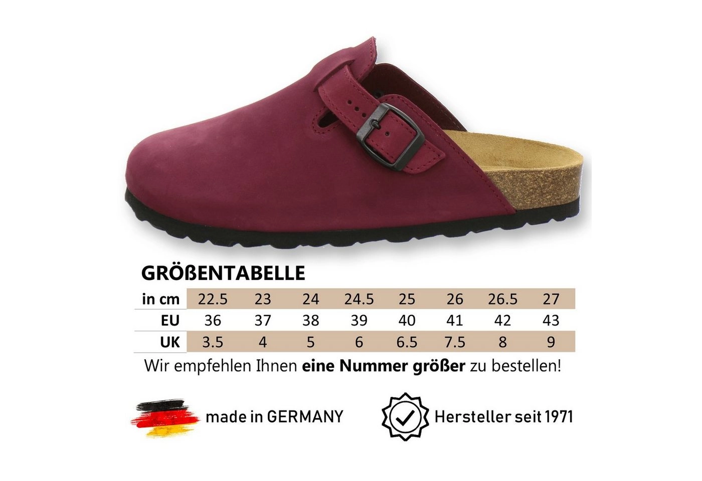 AFS-Schuhe »2900« Hausschuh für Damen aus Leder mit soft Fußbett, Made in Germany