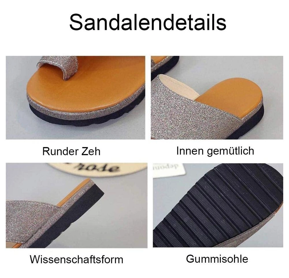 Jormftte »Hausschuhe Splints Frauen Big Toe Hallux Valgus Stütze Plattform Sandale Schuhe zur Behandlung Damen Lässige« Pantolette (Paket, 1pcs) Lässig, unisex