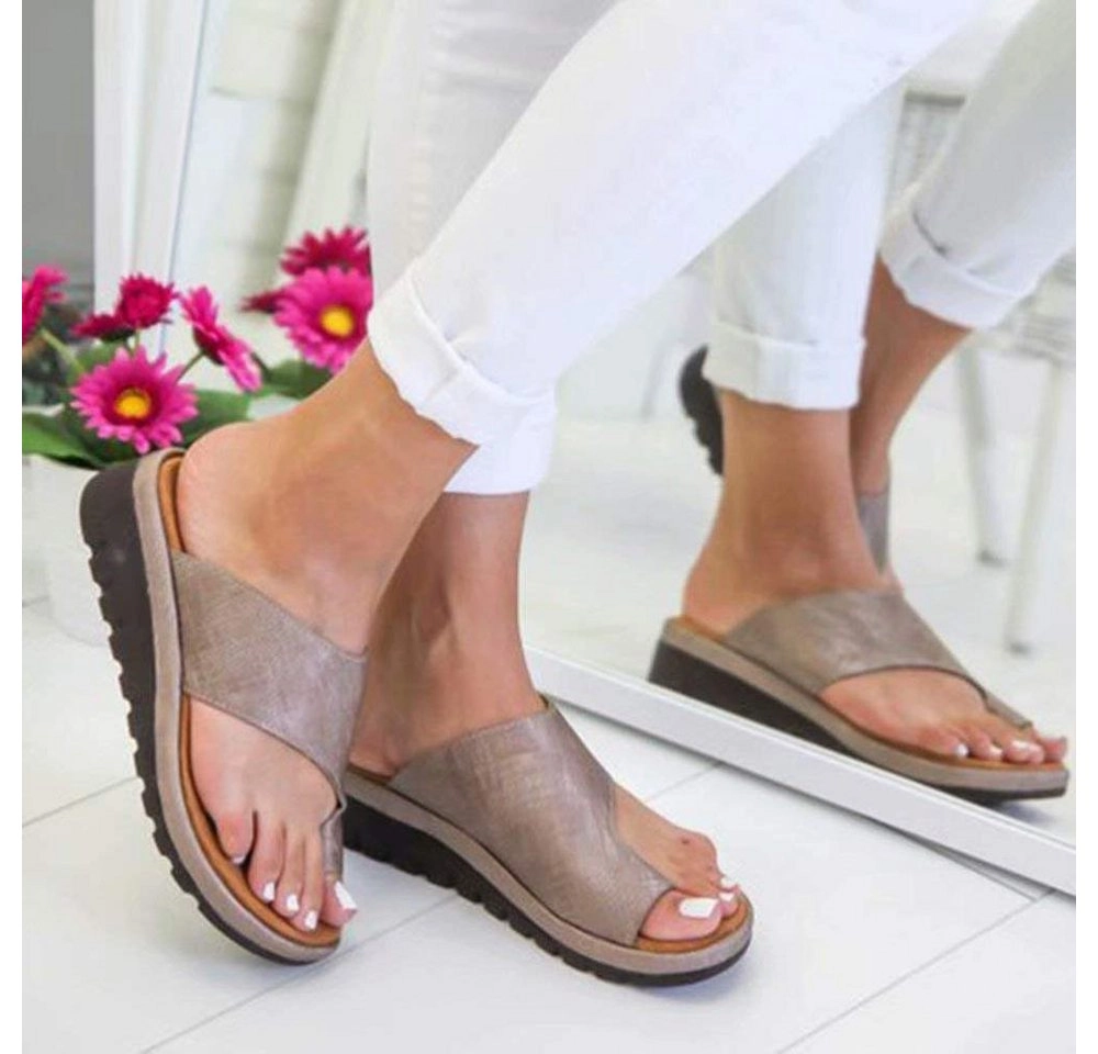 Jormftte »Hausschuhe Splints Frauen Big Toe Hallux Valgus Stütze Plattform Sandale Schuhe zur Behandlung Damen Lässige« Pantolette (Paket, 1pcs) Lässig, unisex