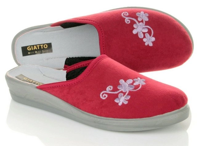 filsko »Damen Hausschuhe mit Blumenmuster Blau/Rot« Hausschuh