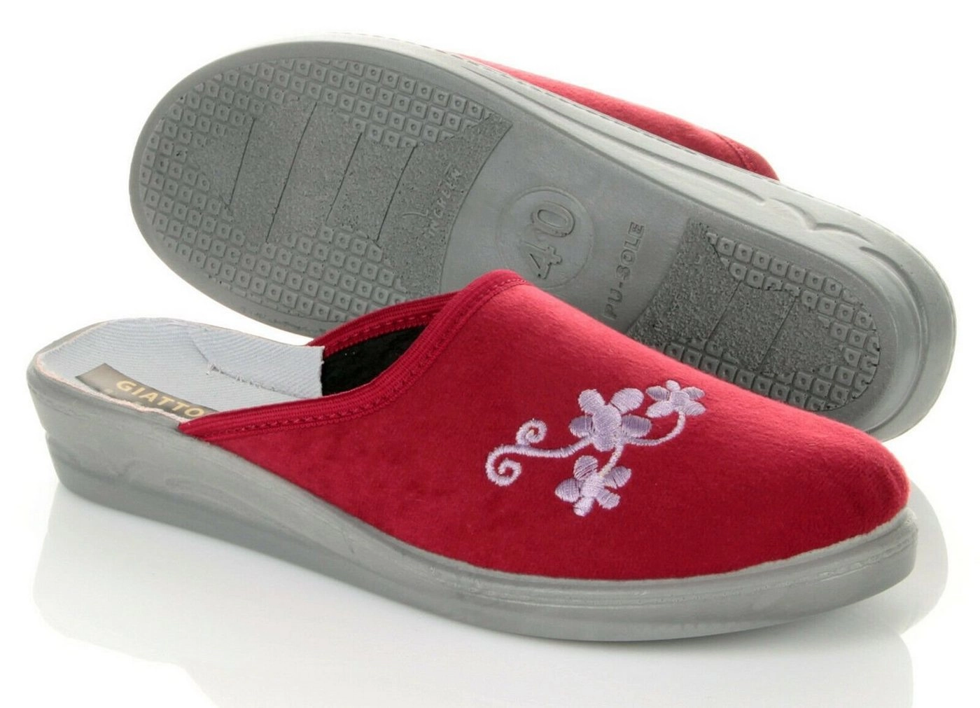 filsko »Damen Hausschuhe mit Blumenmuster Blau/Rot« Hausschuh