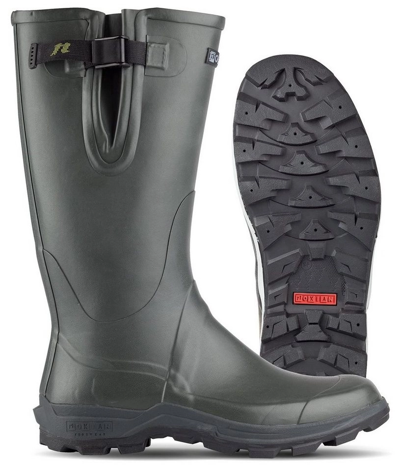 Nokian Footwear »Koli dunkelolivgrün / Obermaterial & Sohle: Naturkautschuk Futter & Innensohle: Polyester Easy Entry: Stretch PU Gurt: Polyester« Gummistiefel