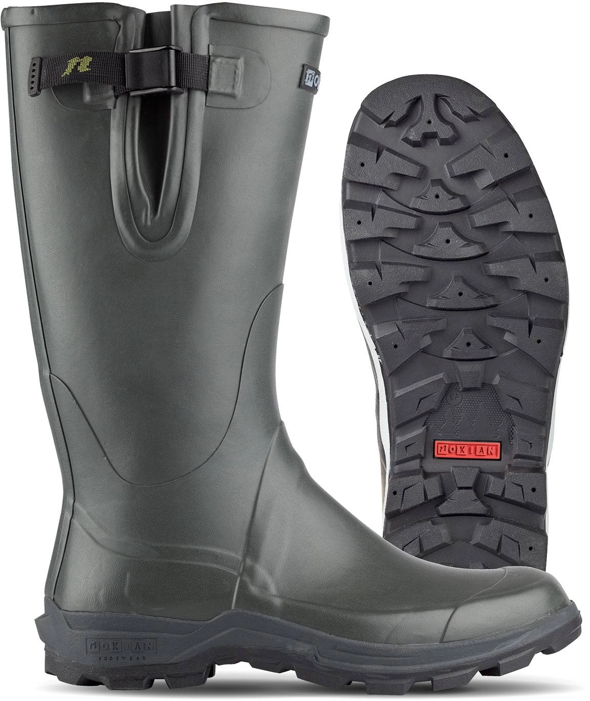 Nokian Footwear »Koli dunkelolivgrün / Obermaterial & Sohle: Naturkautschuk Futter & Innensohle: Polyester Easy Entry: Stretch PU Gurt: Polyester« Gummistiefel