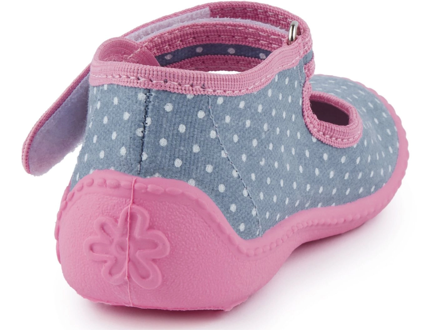 Ladeheid »Kinder Mädchen Hausschuhe mit Klettverschluss und Einlegesohlen LAVI0001 (Grau Rosa, 27 EU)« Hausschuh