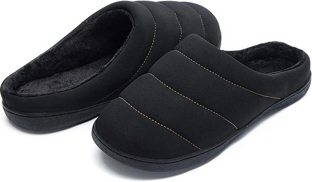 HUSKSWARE Hausstiefel Memory Foam Hausschuhe, Winter Herren Draussen Innen Warme Hausschuhe