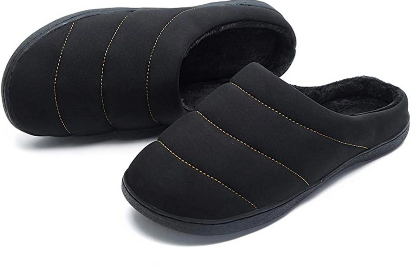 HUSKSWARE Hausstiefel Memory Foam Hausschuhe, Winter Herren Draussen Innen Warme Hausschuhe