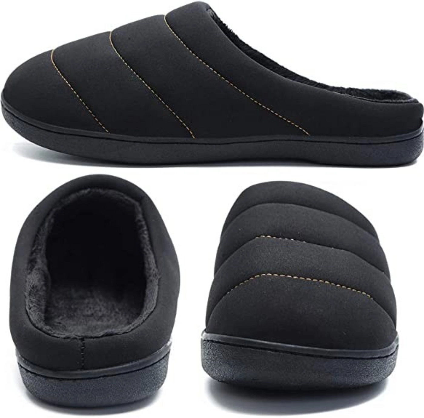 HUSKSWARE Hausstiefel Memory Foam Hausschuhe, Winter Herren Draussen Innen Warme Hausschuhe