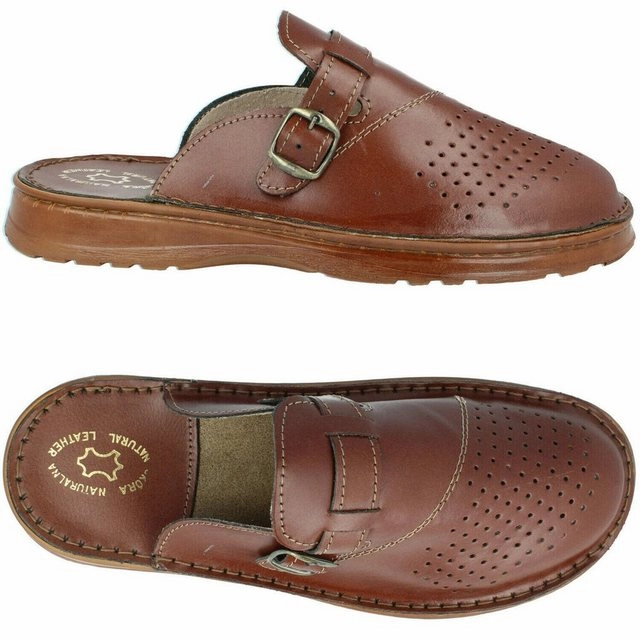 Cloque »Leder-Clogs Sandalen für Herren« Clog