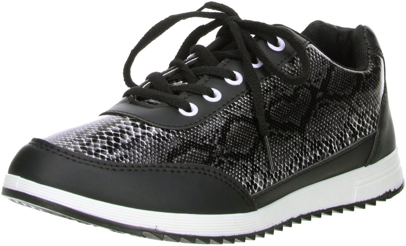 FLA »B414279 Schwarz Schlangenoptik« Sneaker