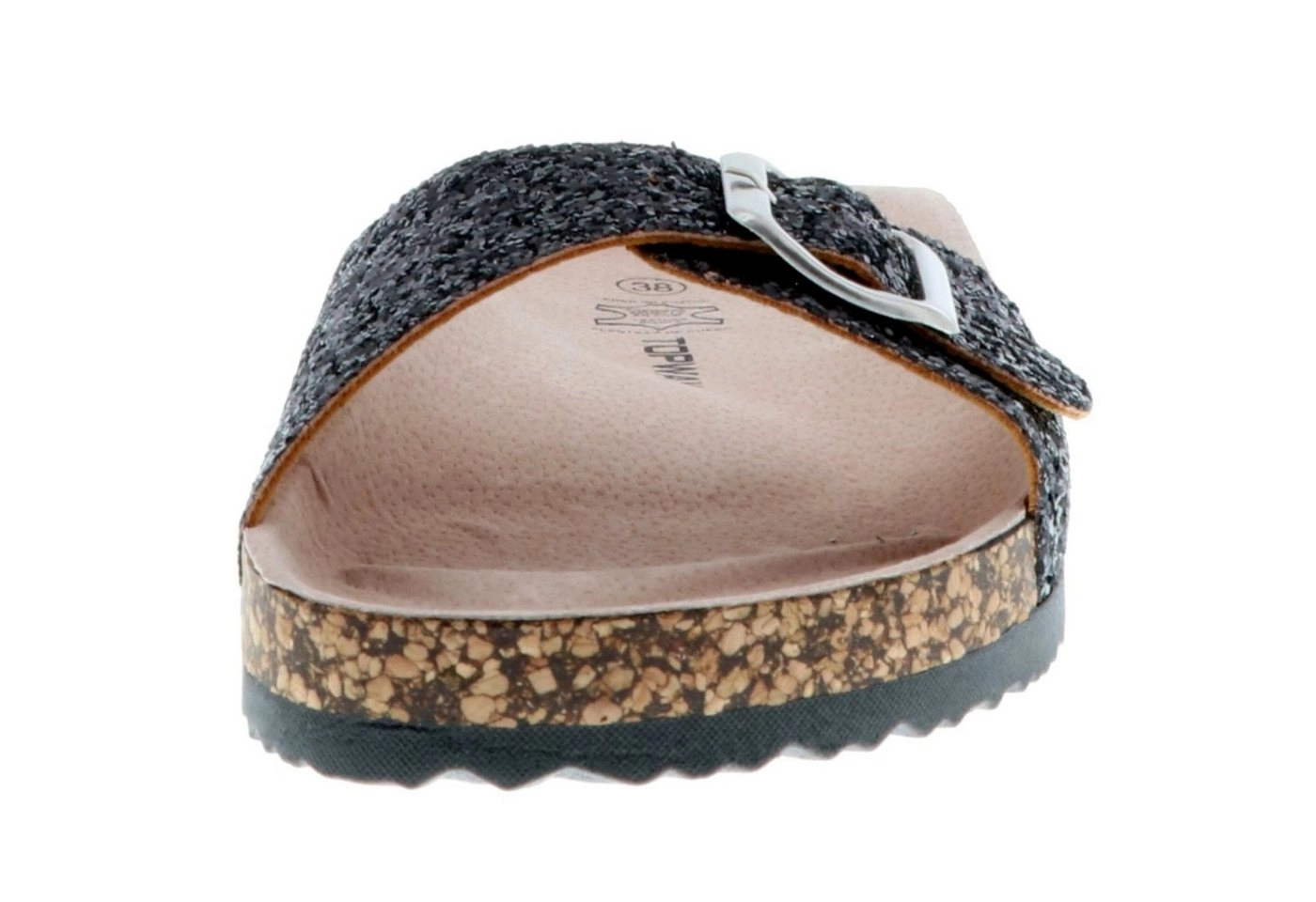 TOPWAY »60-B606799 Schwarz (Glitzer)« Pantolette