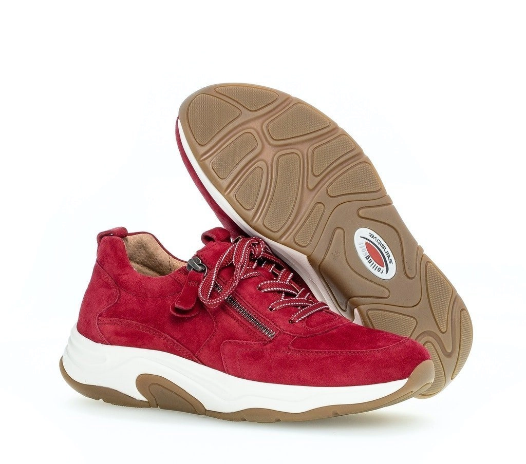 Gabor Comfort »GABOR Rollingsoft Sneaker Rot« Schnürschuh