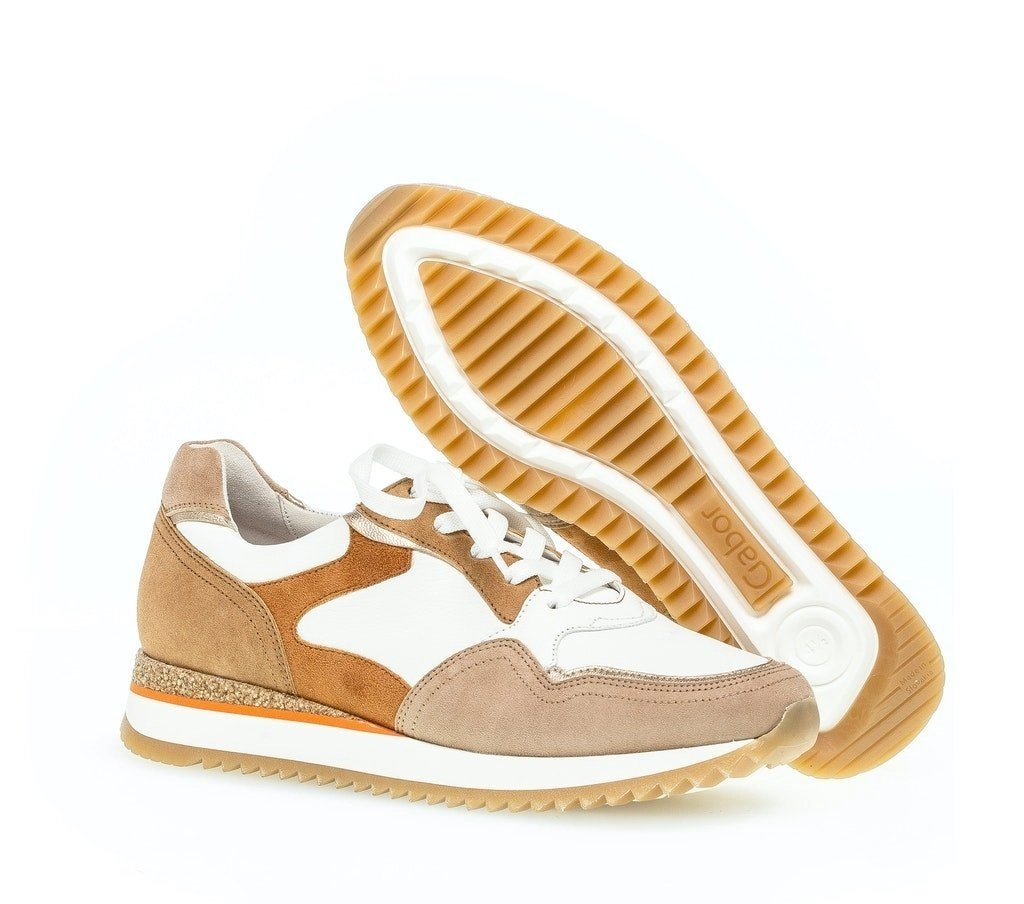 Gabor Comfort »GABOR Comfort Sneaker Weiß, Beige« Schnürschuh