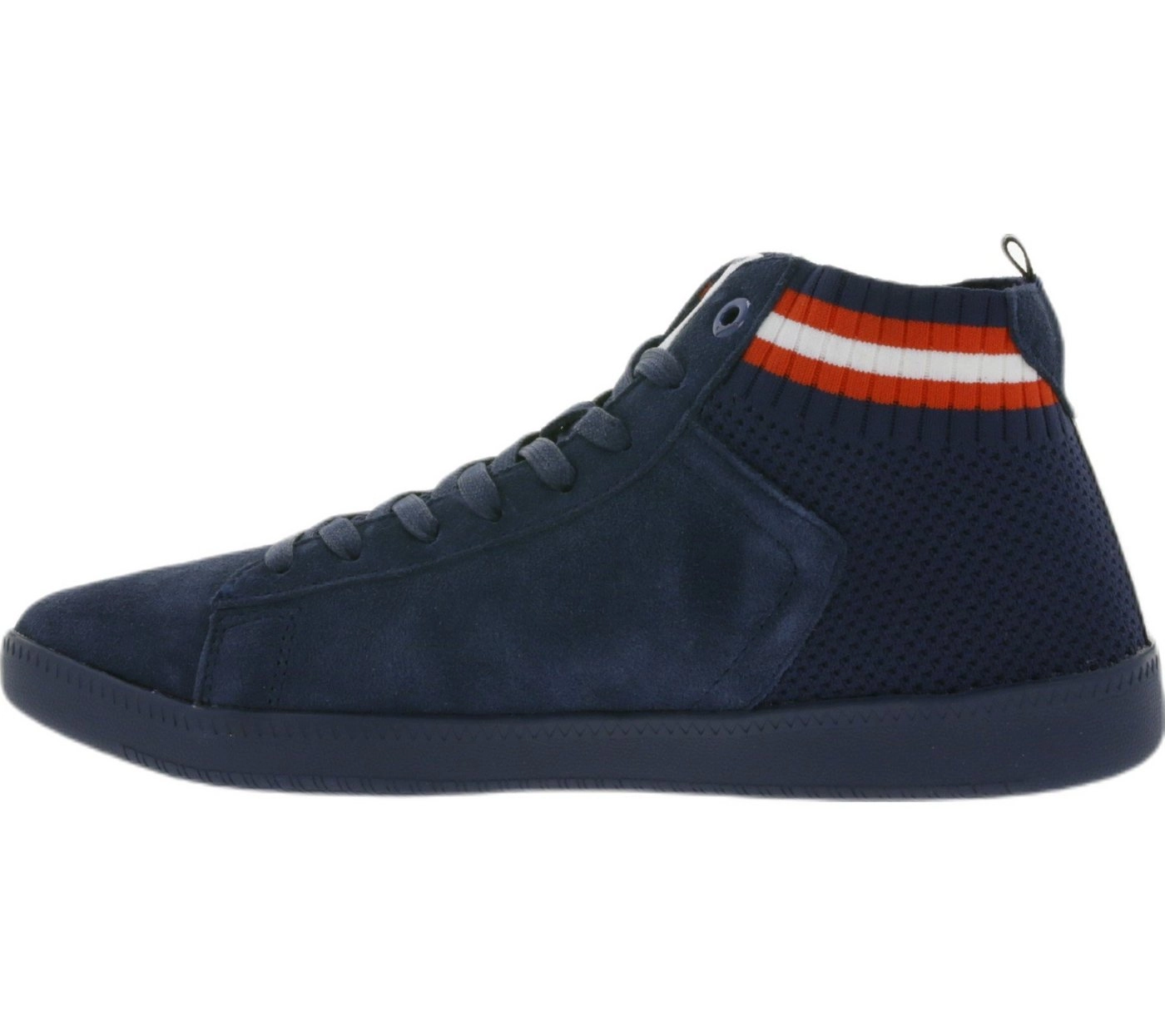 Vespa »Vespa Mid Top Turnschuhe Sneaker mit Echtleder-Anteil New Wave Freizeit-Schuhe Dunkelblau« Sneaker