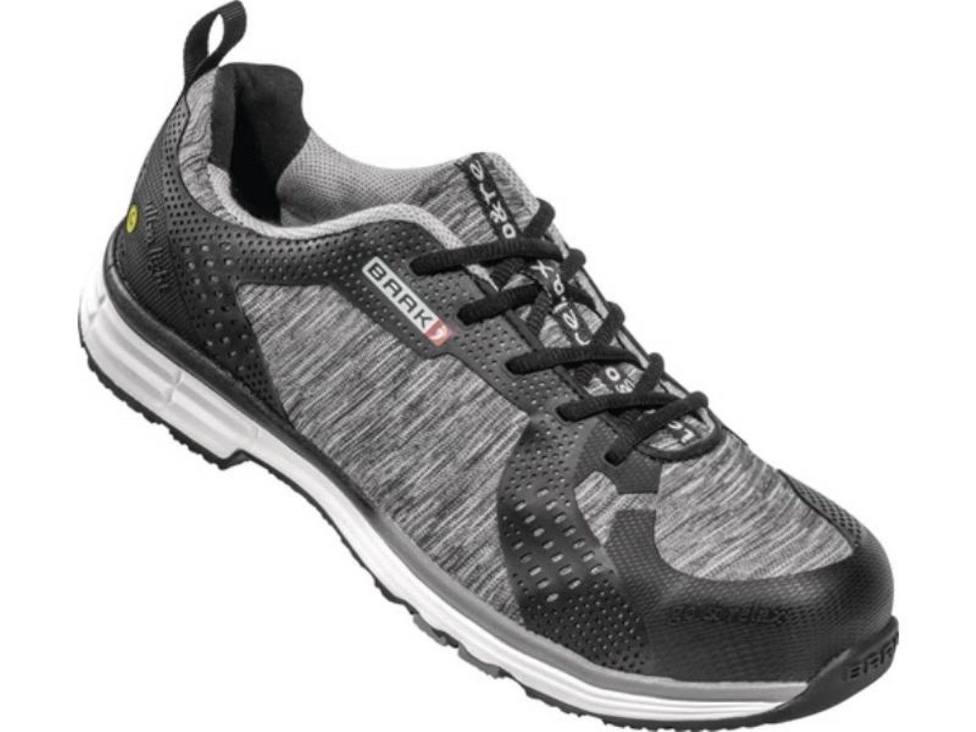 Baak »Sicherheitsschuh Conner Gr.45 grau mell. Textilmaterial S1 SRC ESD EN20345 BAAK nach DIN EN ISO 20345 · S1 SRC ESD · Obermaterial: atmungsaktives Textilmaterial mit abriebfester CPU-Applikation · weiche Schaftpolsterung und klimaregulierendes Textil