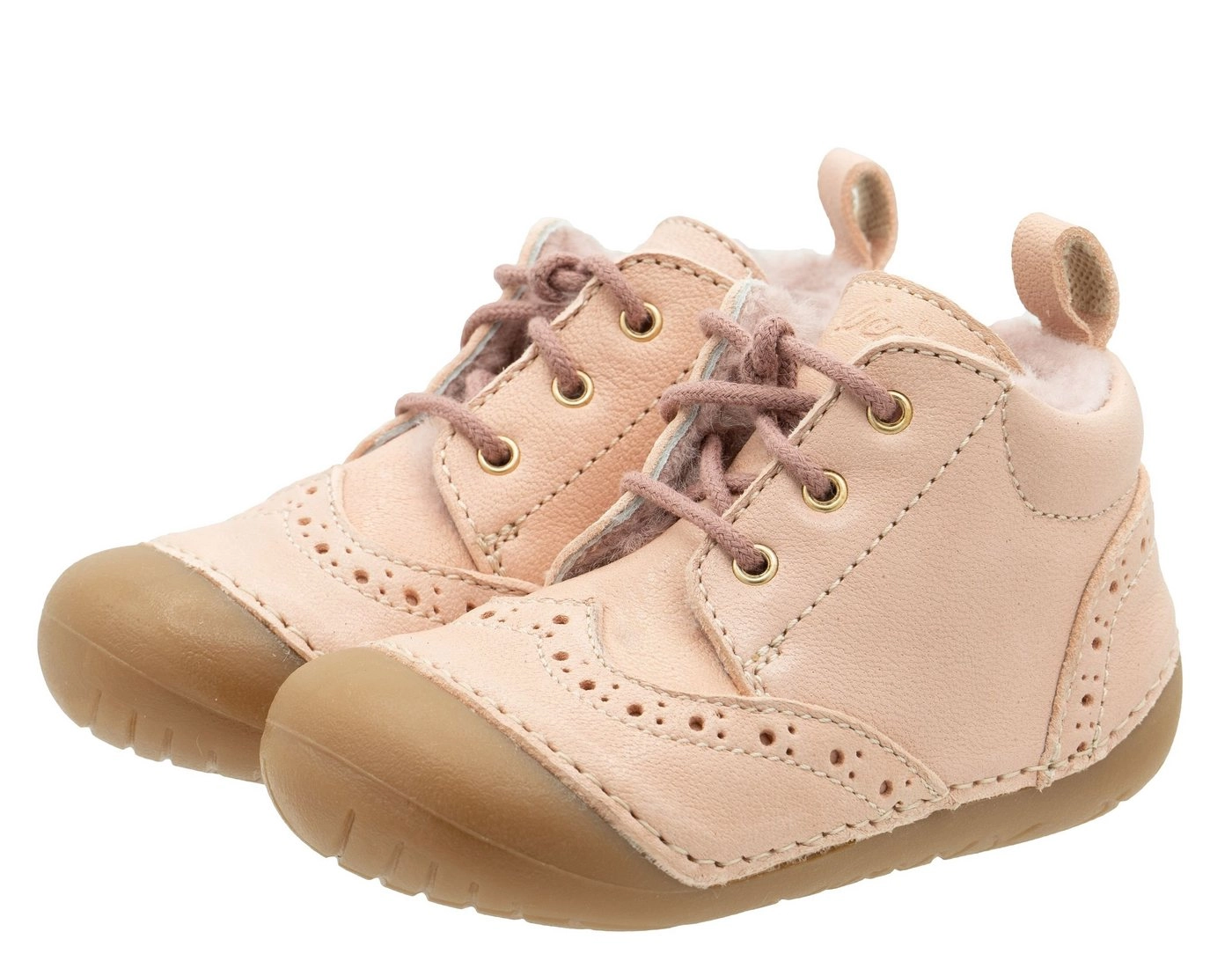 Ocra »Ocra Schuhe Lauflernschuhe Krabbelschuhe 340 pflanz. geg. mit Lammfell Rosa« Schnürschuh