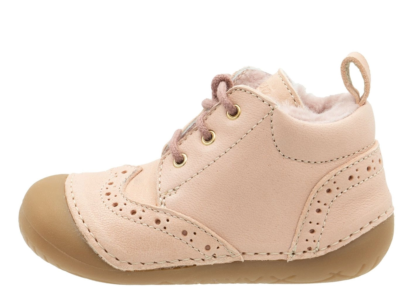 Ocra »Ocra Schuhe Lauflernschuhe Krabbelschuhe 340 pflanz. geg. mit Lammfell Rosa« Schnürschuh