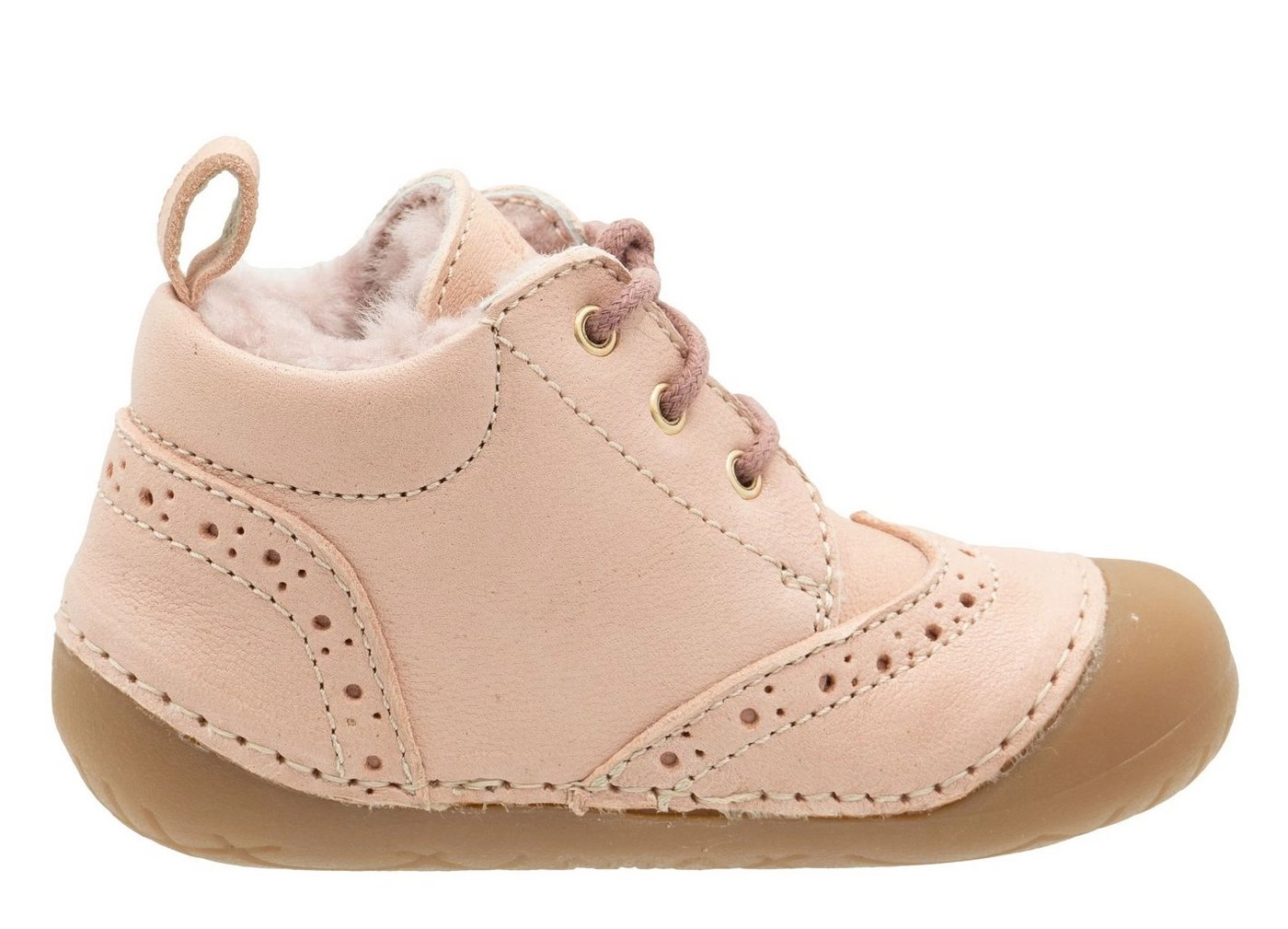 Ocra »Ocra Schuhe Lauflernschuhe Krabbelschuhe 340 pflanz. geg. mit Lammfell Rosa« Schnürschuh