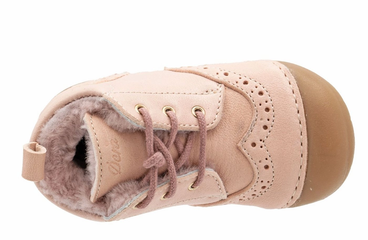 Ocra »Ocra Schuhe Lauflernschuhe Krabbelschuhe 340 pflanz. geg. mit Lammfell Rosa« Schnürschuh
