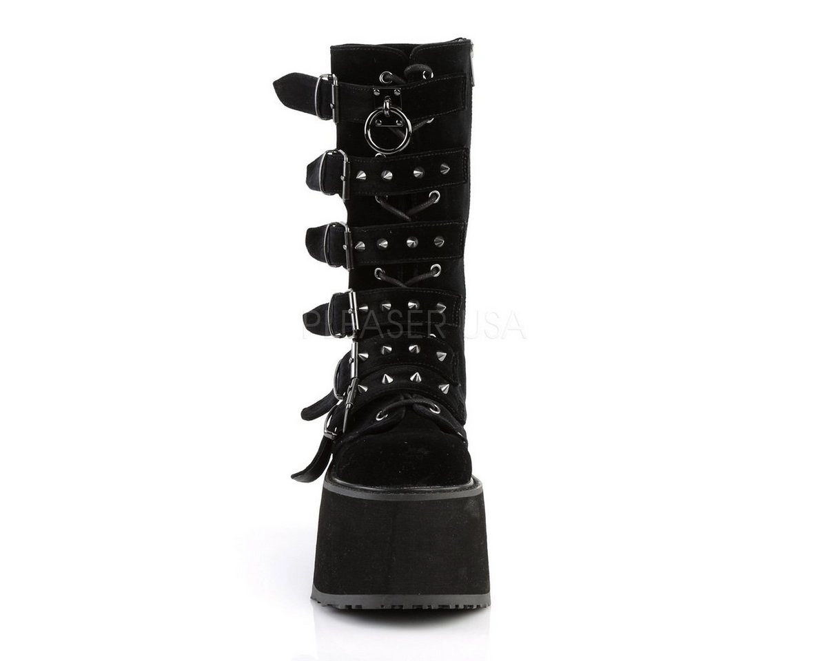 Demonia »Demonia Plateau Stiefel DAMNED-225 Schwarz Samt« High-Heel-Stiefel