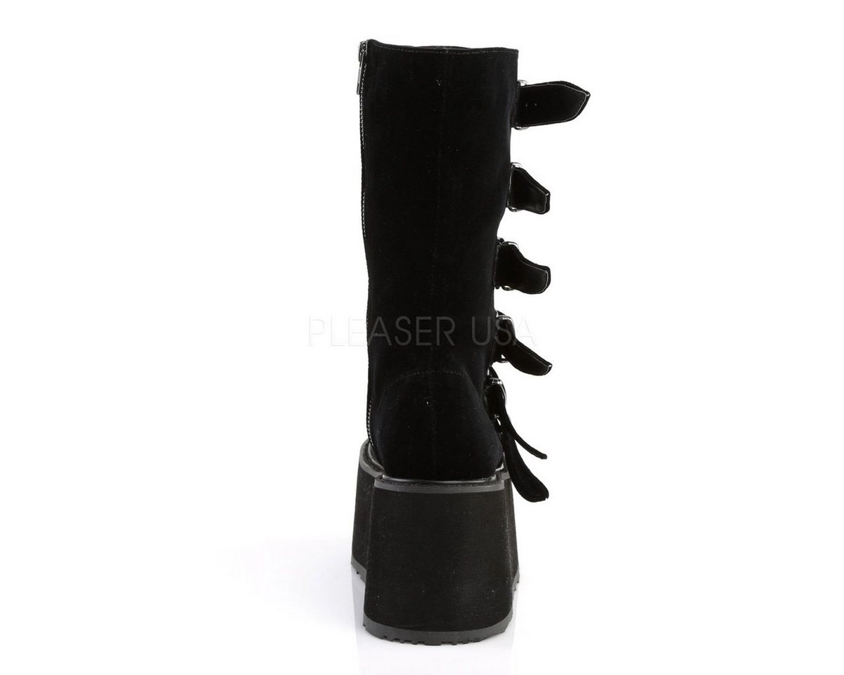 Demonia »Demonia Plateau Stiefel DAMNED-225 Schwarz Samt« High-Heel-Stiefel