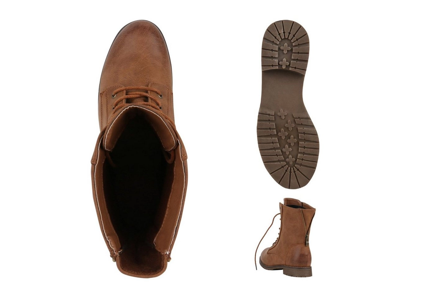 VAN HILL »812022« Schnürstiefelette mit stabiler Profilsohle