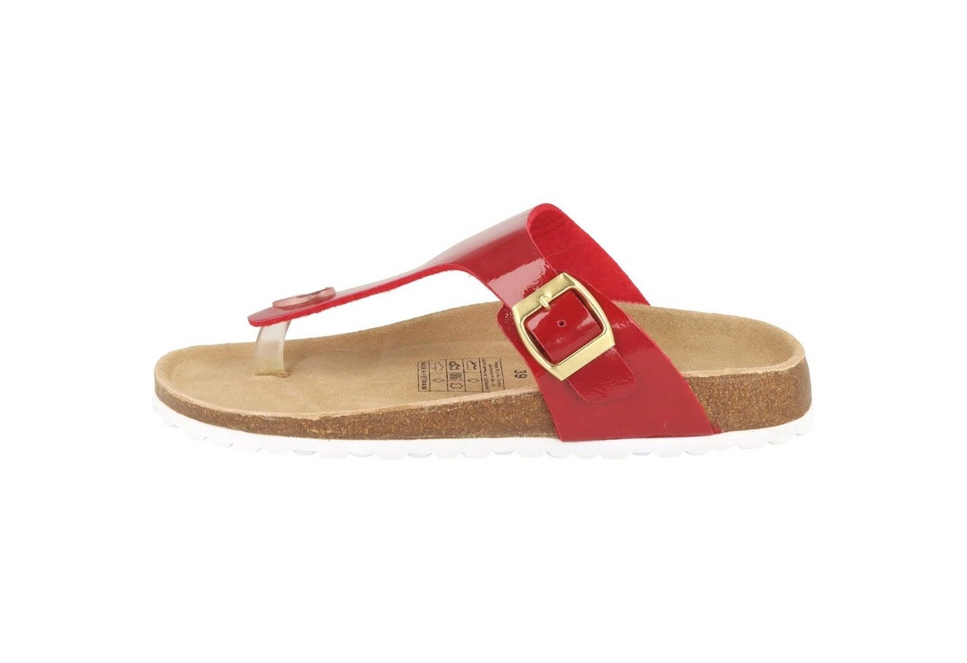 SUPERSOFT »274-307 Damen Schuhe Pantolette Hausschuhe Zehentrenner Lack« Zehentrenner