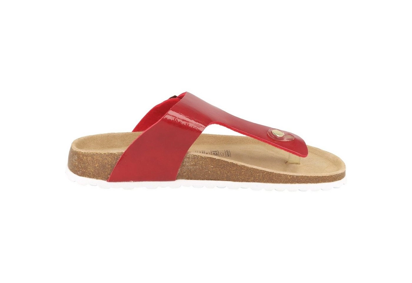 SUPERSOFT »274-307 Damen Schuhe Pantolette Hausschuhe Zehentrenner Lack« Zehentrenner